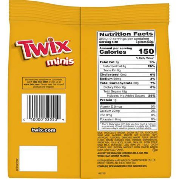 How many calories are in a mini Twix? Archives | PopularAsk.net