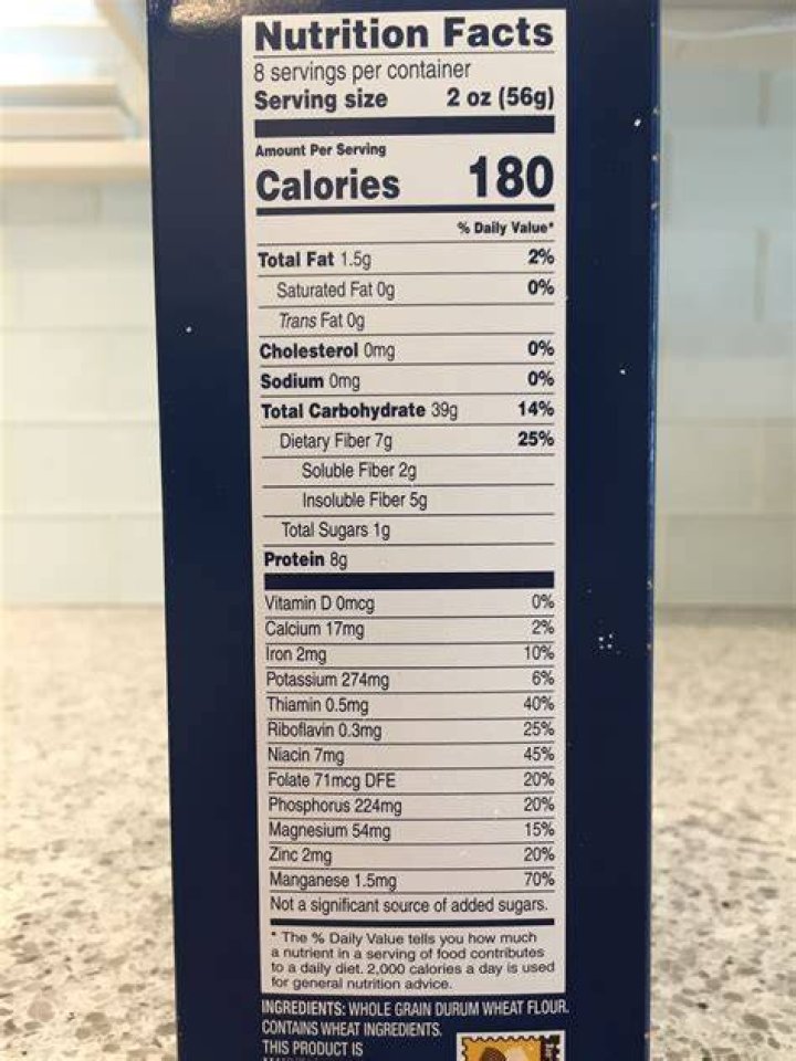 How many calories are in an entire box of pasta?