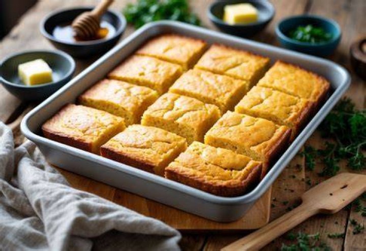 How many calories are in Mission BBQ cornbread?