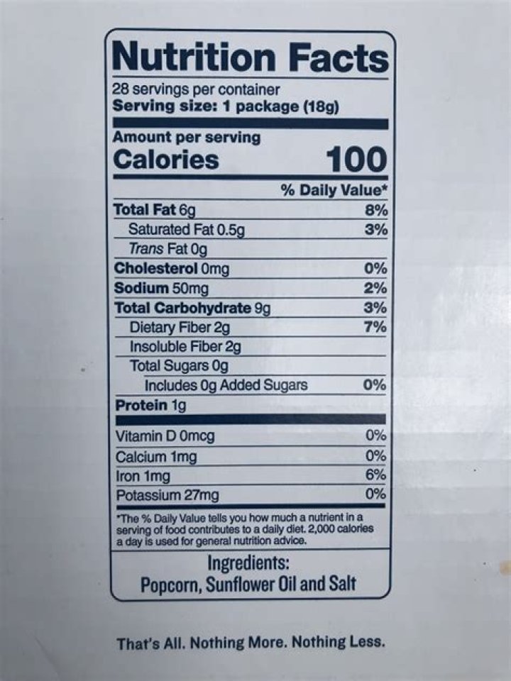How many calories are in Skinny Pop popcorn?