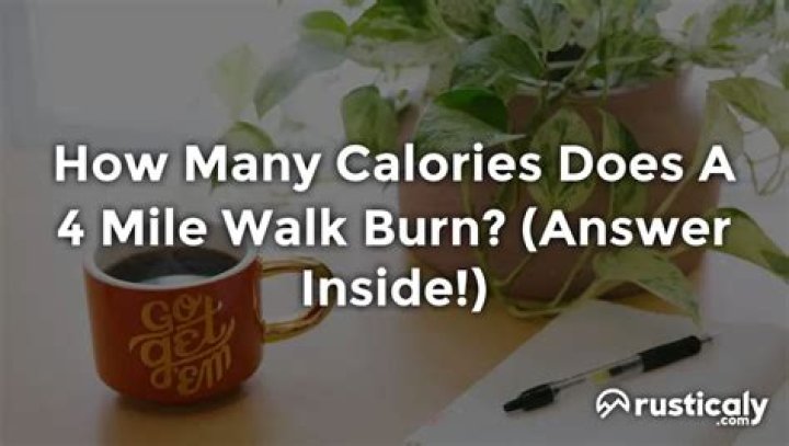 How many calories does a 4km walk burn?