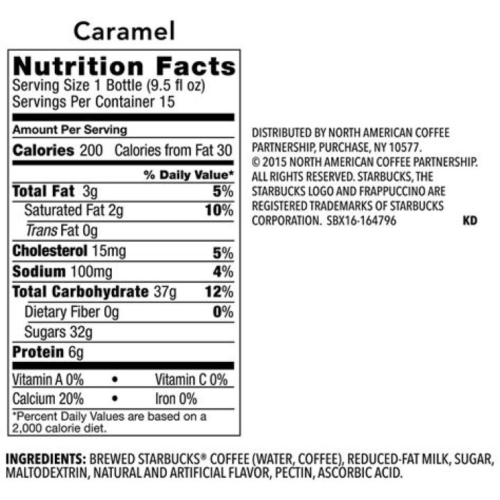 How many calories in 2 pumps of caramel syrup at Starbucks?