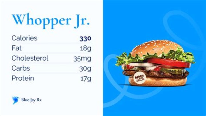 How many calories in a Whopper Jr without mayo?
