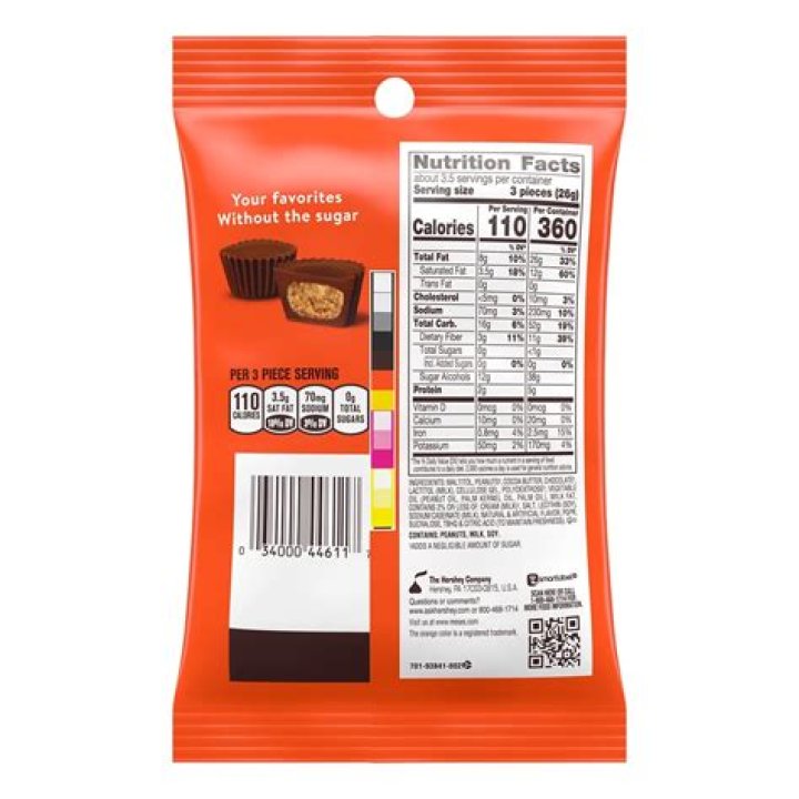 How many carbs are in a Reese’s candy?