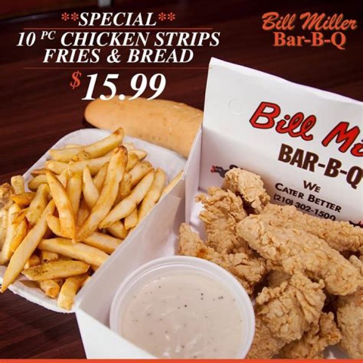 How many carbs are in Bill Miller chicken strips?