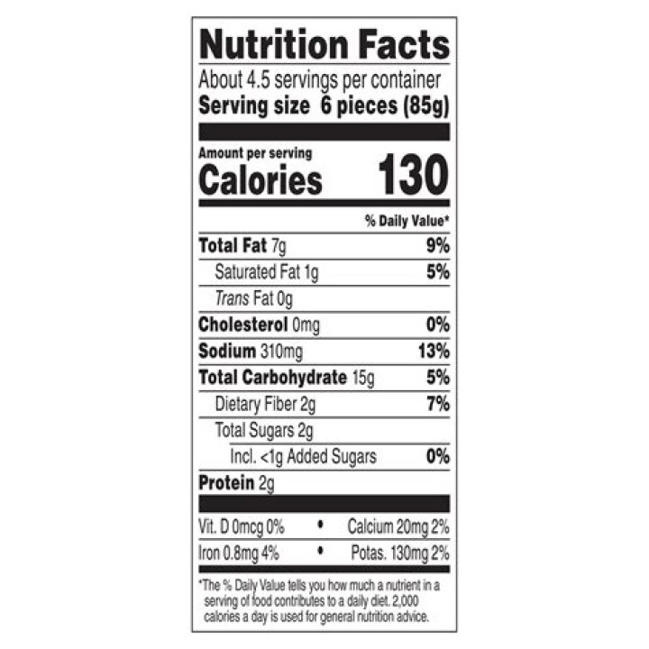 How many carbs are in green giant veggie tots?