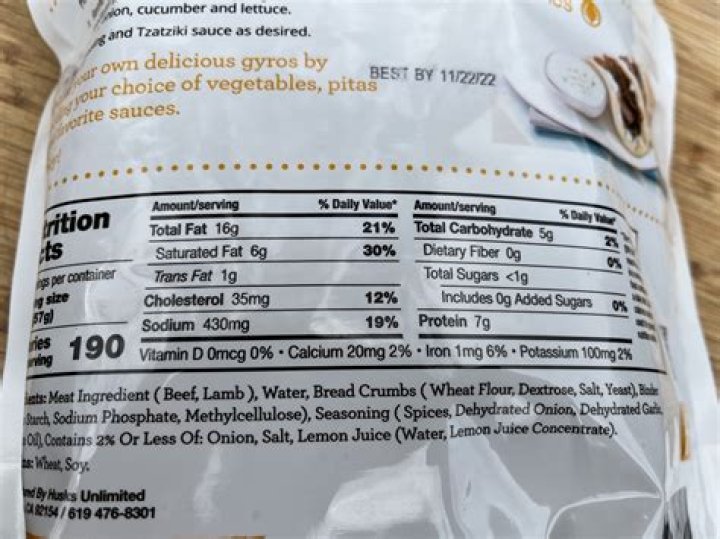 How many carbs are in gyro meat?