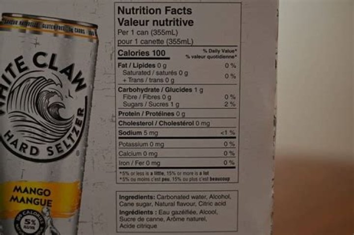 How many carbs are in white claw hard Seltzer?