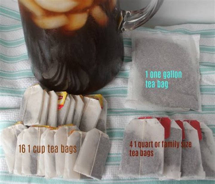 How many family size tea bags make a gallon?