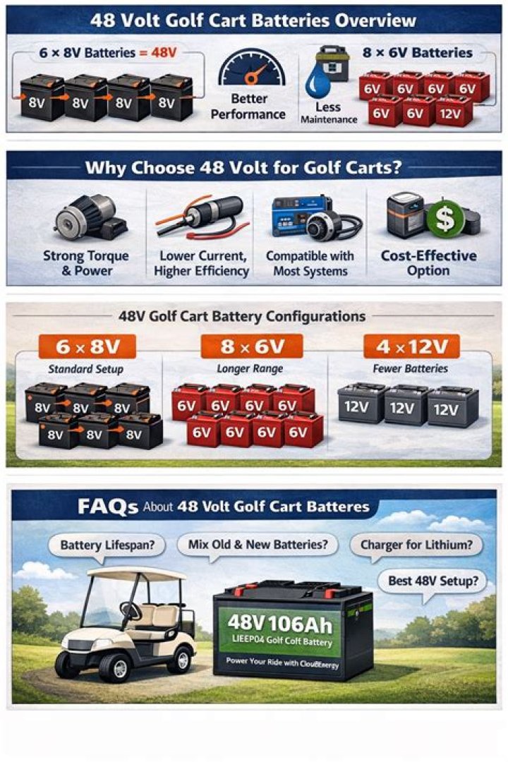 How many horsepower is a 48 volt golf cart?