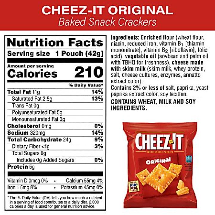 How many ingredients Cheez-It?
