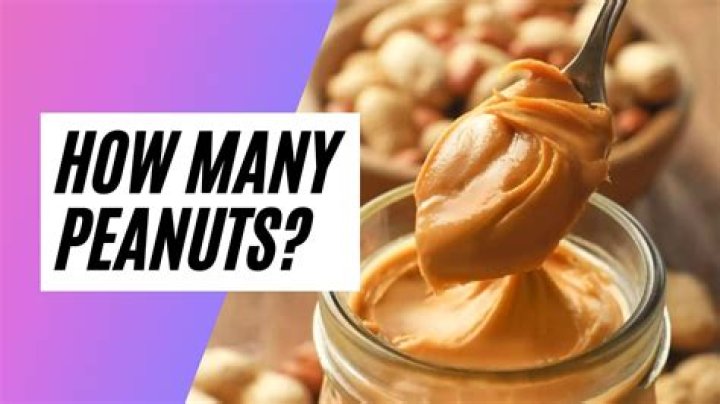 How many peanuts are in a tablespoon of peanut butter?