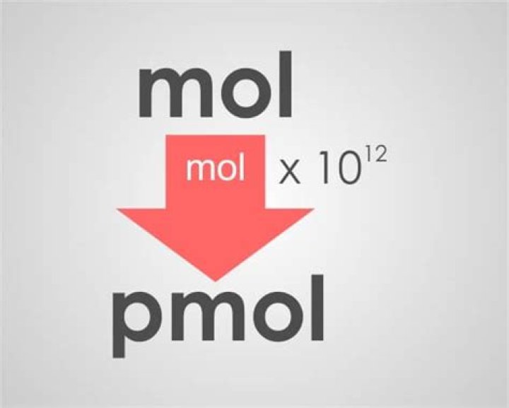 How many pmol are in a mol?