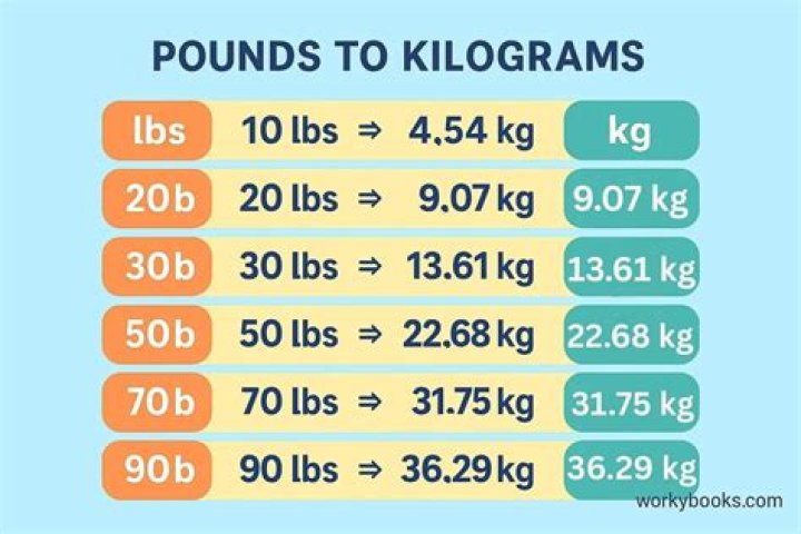 How many pounds is 45 kg in LB?