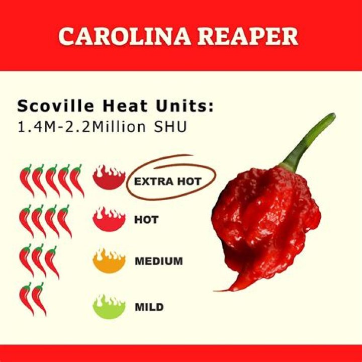 How many Scoville units is a Carolina Reaper?