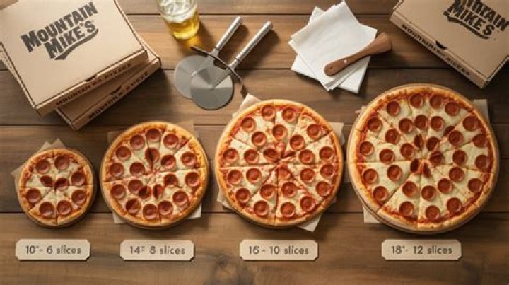 How many slices are in a large Mountain Mike’s Pizza?