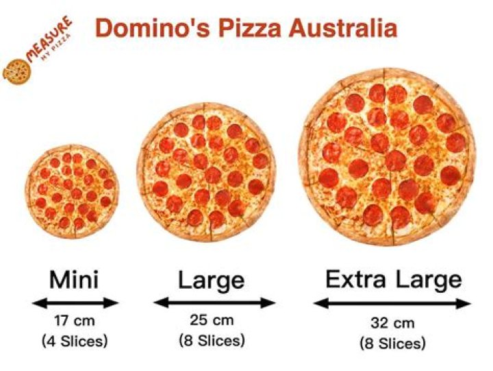 How many slices are in a large pizza at Dominos?