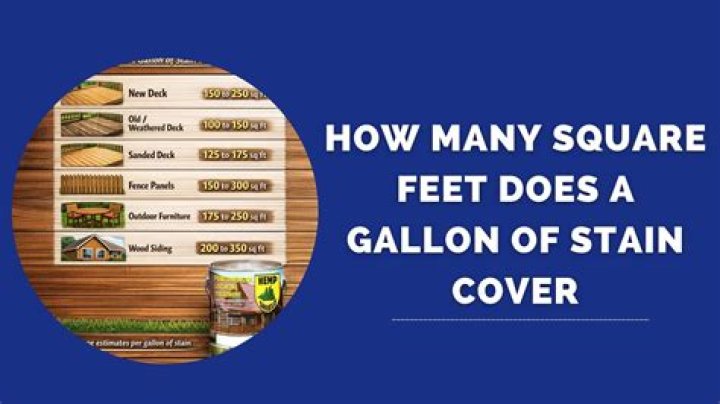 How many square feet does a gallon of stain cover?