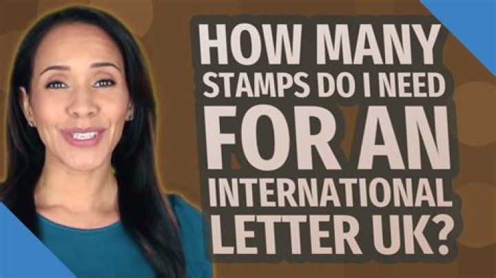 How many stamps do I need for an international letter?