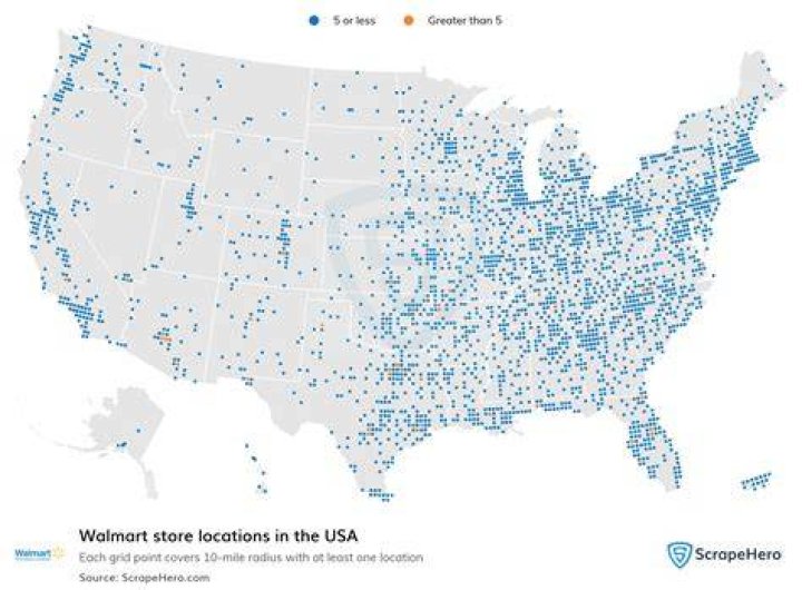 How many Walmart stores are in Washington state?