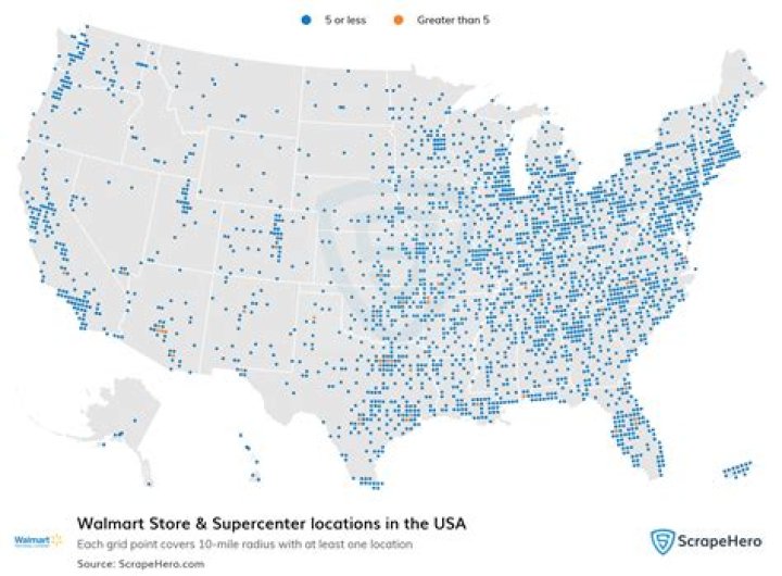 How many Walmart stores are there in Washington State?