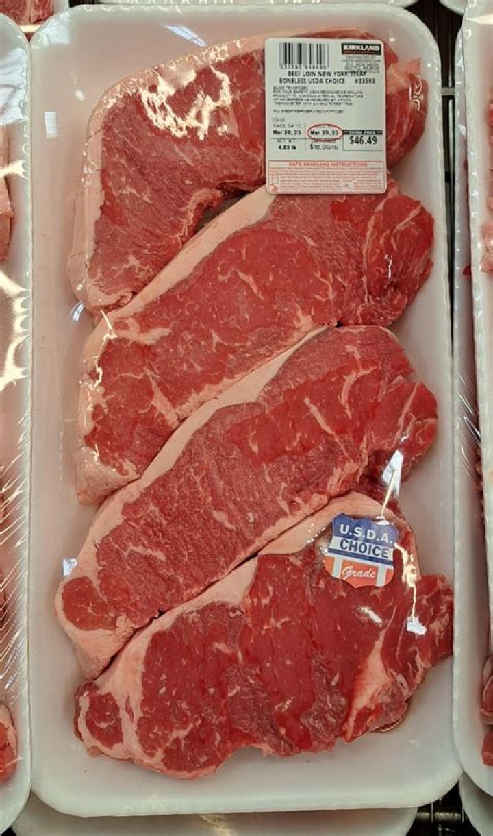 How much are strip steaks at Costco?