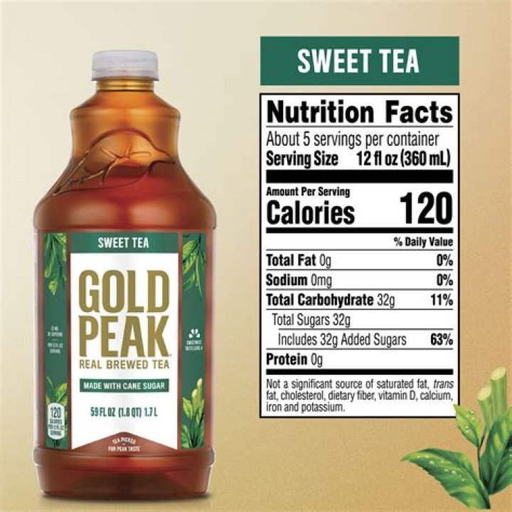 How much caffeine does Gold Peak sweet tea have?