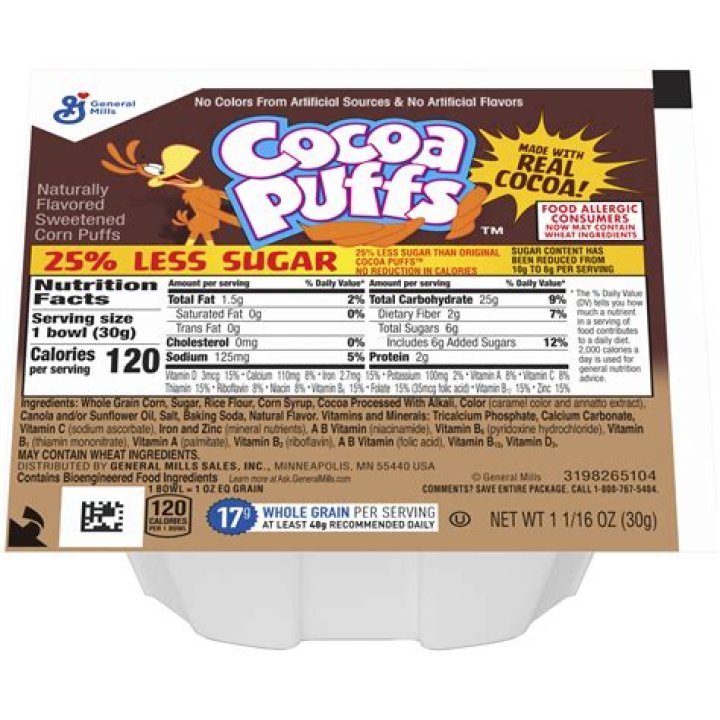 How much calories are in a bowl of Cocoa Puffs?