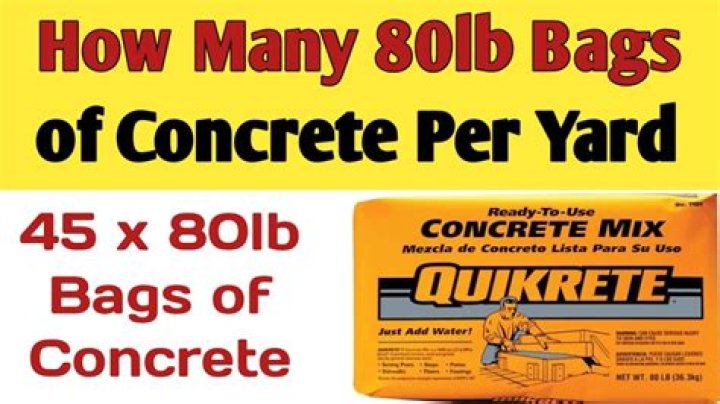 How much concrete does an 80lb bag make?