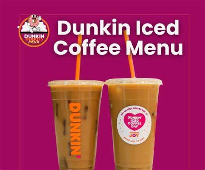 How much cream and sugar is in a large Dunkin Donuts iced coffee?
