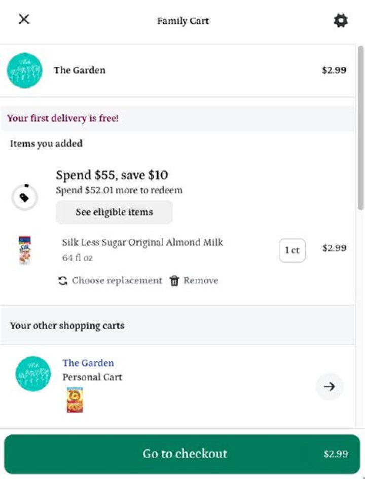 How much do you have to spend on Instacart for free delivery?