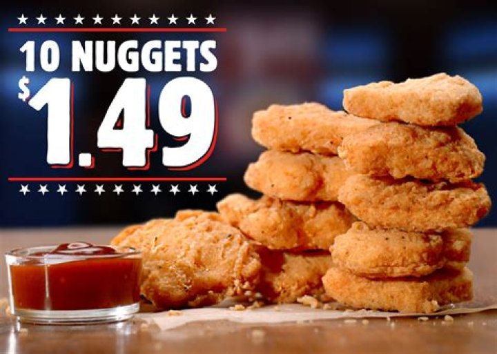 How much does a 10 piece chicken nugget cost at Burger King?