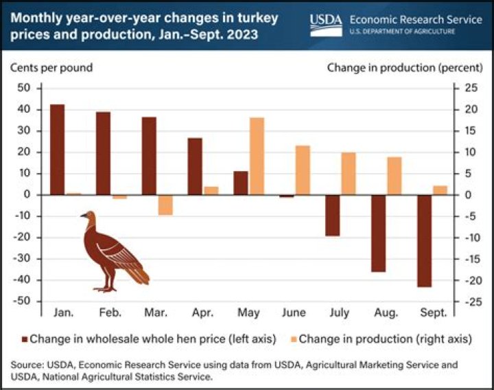 How much does a 14 pound turkey cost?