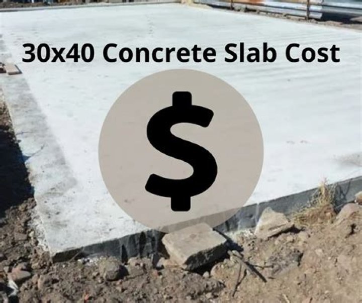 How much does a 30×40 concrete slab cost?