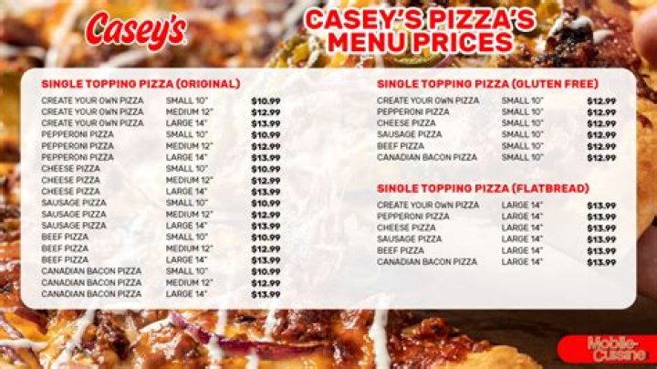 How much does a slice of pizza cost at Casey’s?