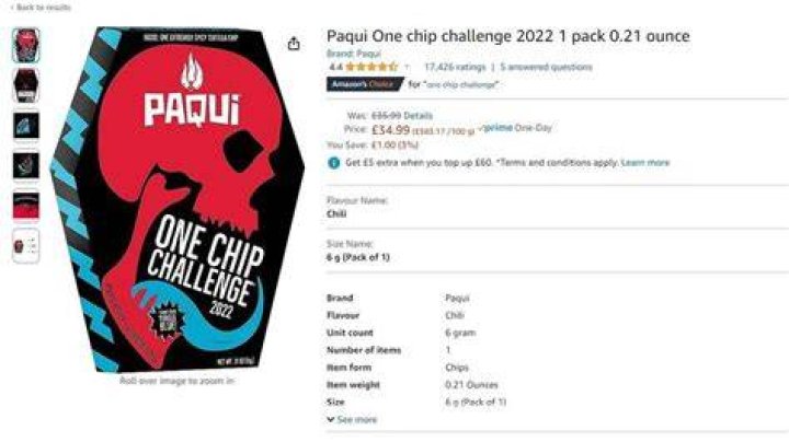 How much does the Paqui chip cost?