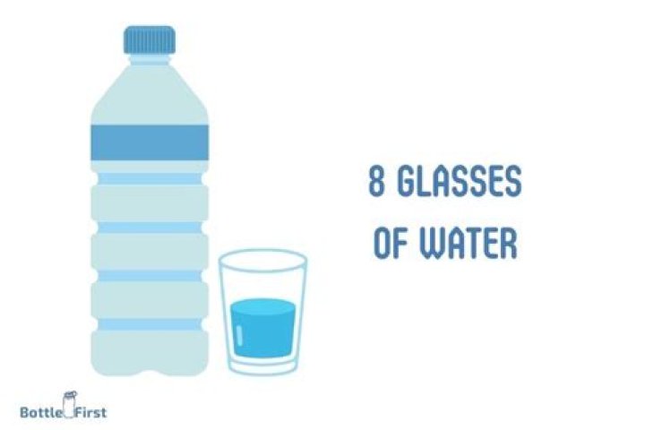 How much is 8 glasses of water in bottles?