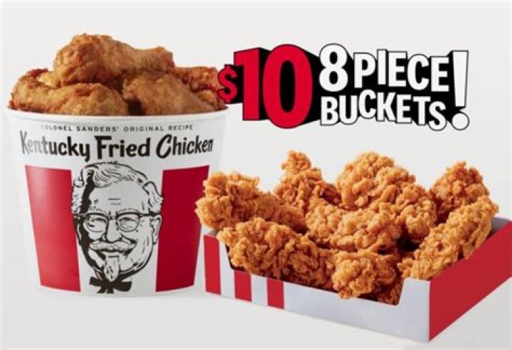 How much is a 10 piece bargain bucket at KFC?