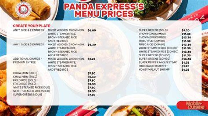 How much is a 2 plate entree at Panda Express?