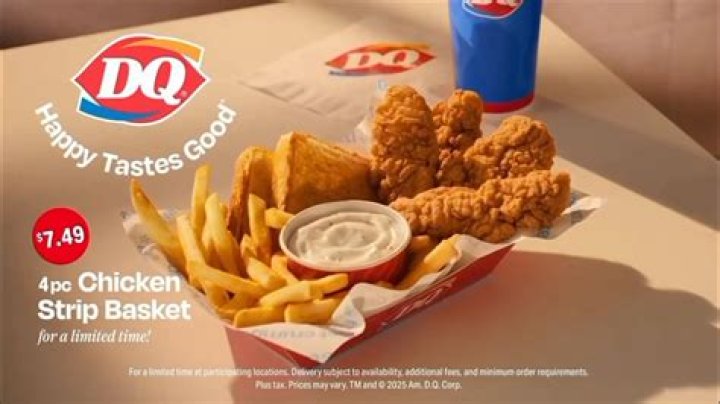 How much is a 4 piece chicken strip basket at Dairy Queen?