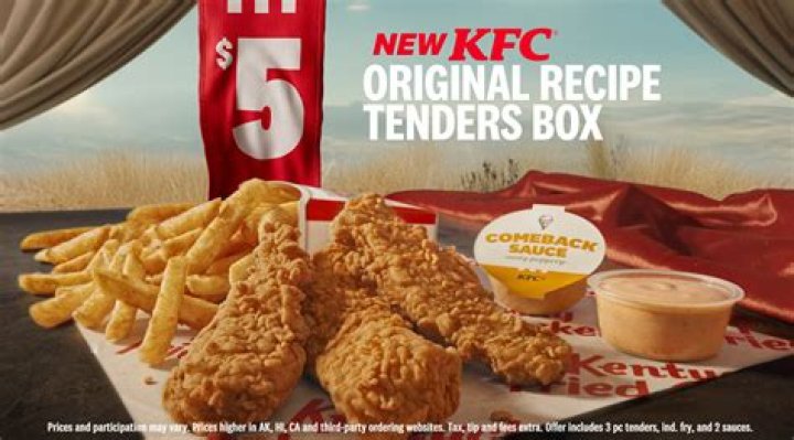 How much is a 5 piece tender box at KFC?