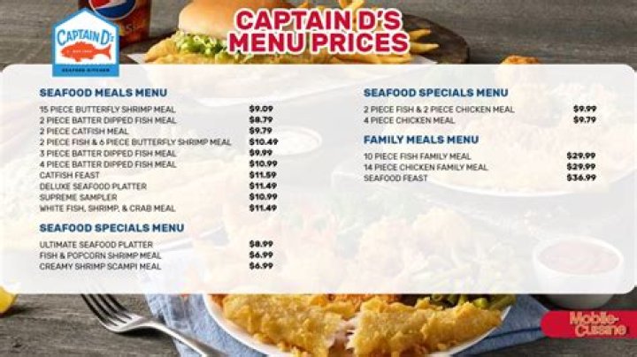 How much is a chicken dinner at Captain D’s?