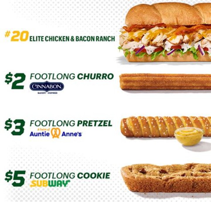 How much is a footlong at Subway 2021?