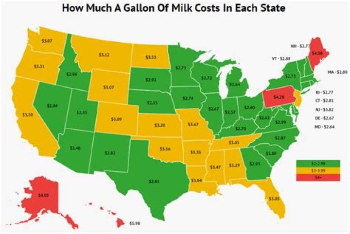 How much is a gallon of milk in Hawaii 2021?