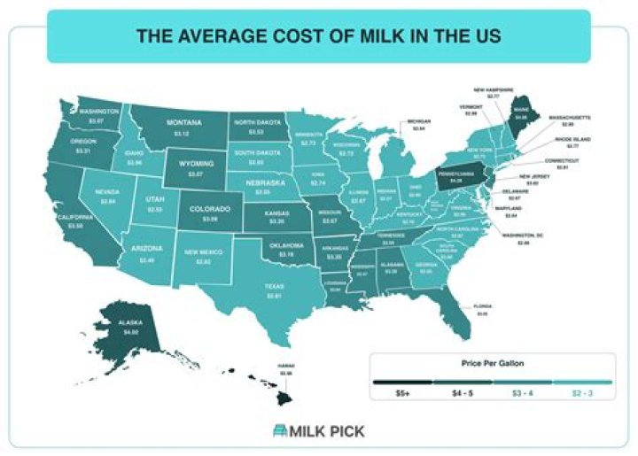 How much is a gallon of milk over time?