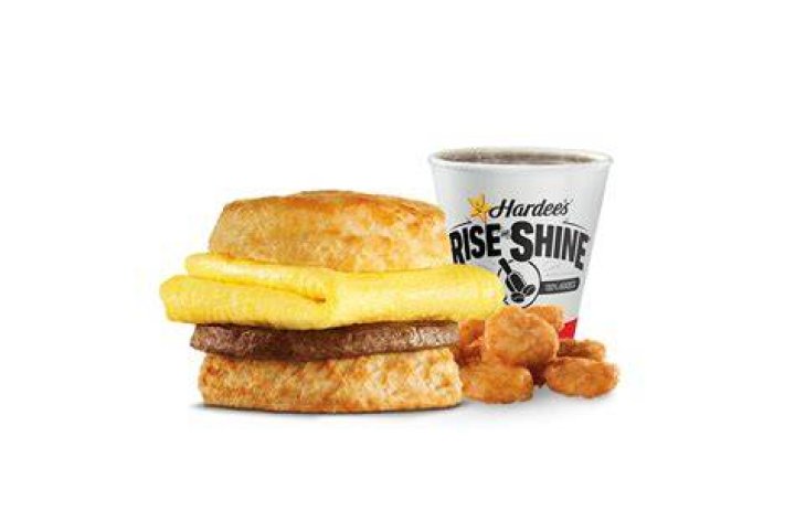 How much is a loaded omelet biscuit at Hardee’s?