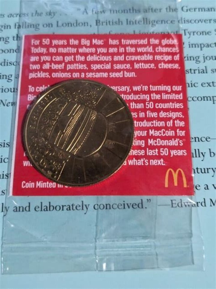 How much is a McDonald’s Big Mac coin worth?