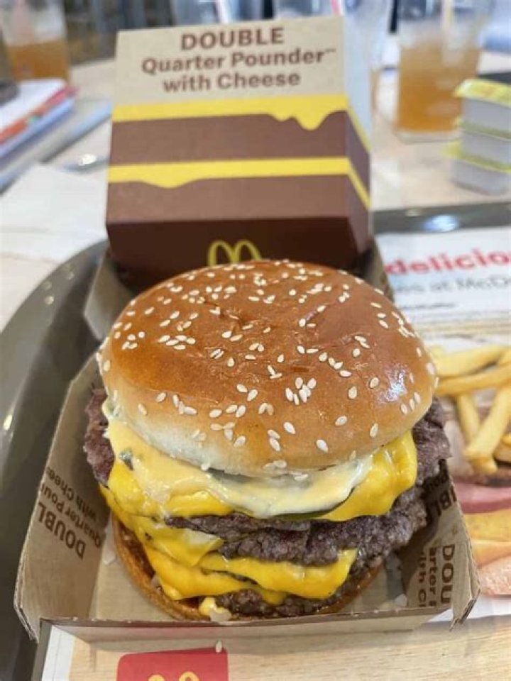 How much is a McDonald’s Double Quarter Pounder with cheese UK?