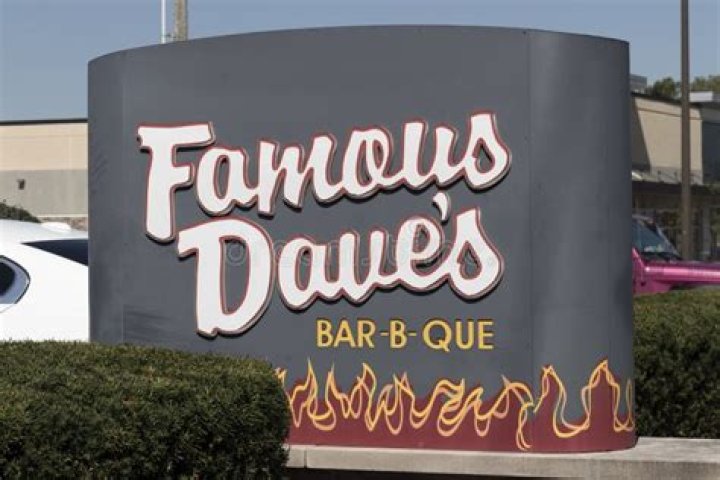 How much is a slab of ribs at Famous Dave’s?