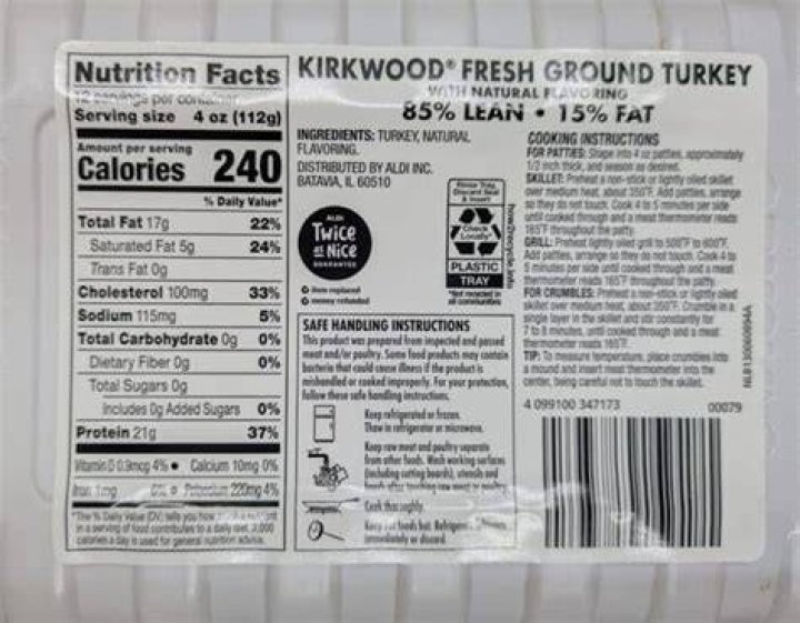How much is a whole turkey at Aldi?